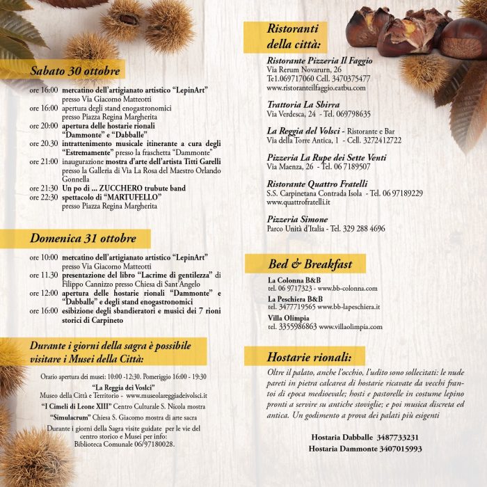 Locandina Festival del Folklore nei Lepini — edizione 2021 (2/2)